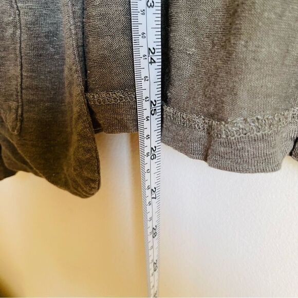 Rachel Zoe Green 100% Linen Open Cardigan Collared Medium - Picture 9 of 9